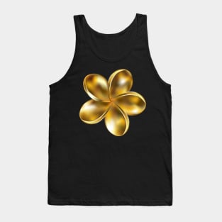 Gold plumeria flower Tank Top